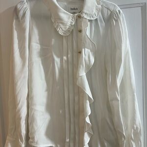Ba&sh Ivory Button-Up Blouse